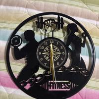 Orologio in vinile con tema fitness/palestra