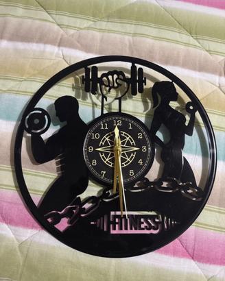 Orologio in vinile con tema fitness/palestra