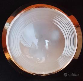 Plafoniera ottone e vetro anni 70