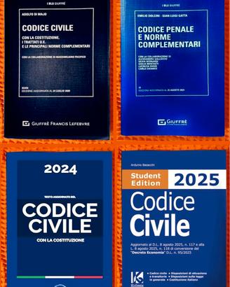 testi codice civile e penale anni vari 2020-2025