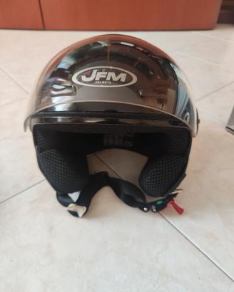 Casco Moto Scooter JFM 418 Jet Nero Opaco XXL