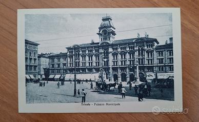 Antica cartolina Trieste - Palazzo Municipale