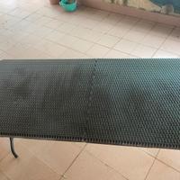 Tavolo Pieghevole 180cm Effetto Rattan Marrone
