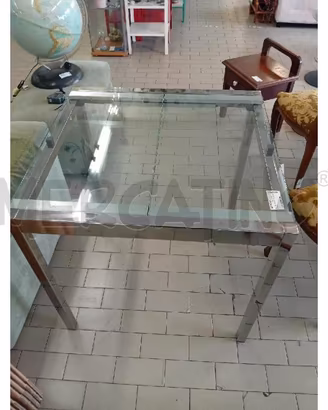 TAVOLO QUADRATO ALUNG VETRO