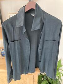 Camicia in seta nera