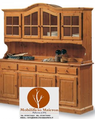 Mobili Rustici Credenza 4 Ante Legno cod303