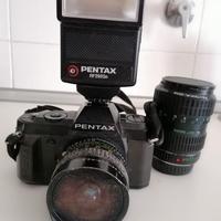 Pentax P30n + zoom e flash