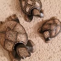 Tris tartarughe etniche in legno