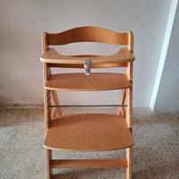 Seggiolone Hauck in legno regolabile stile Alpha