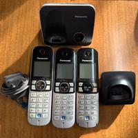 Telefoni Cordless Panasonic - set 3 portatili