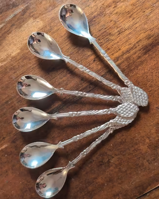 Set 6 cucchiaini caffè vintage in ARGENTO