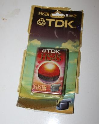 TDK HS 45 VHSC cassetta video vintage telecamera n