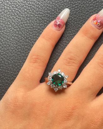 Anello Smeraldo certificato 1.5ct in argento 925