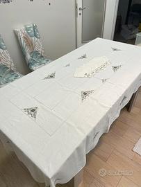 Tovaglia Antica Rettangolare + 9 tovaglioli