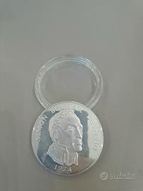 Moneta 20 Balboas Republica de Panama