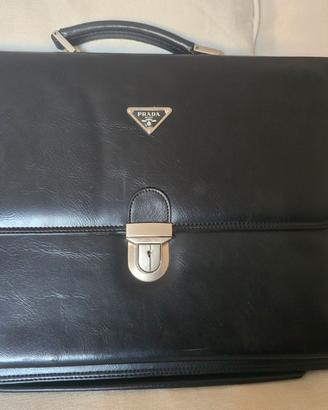 Borsa Ventiquattrore PRADA Vintage - Pelle Nera