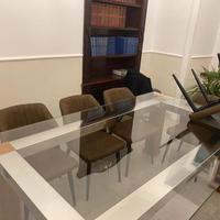 Tavolo riunione cristallo design