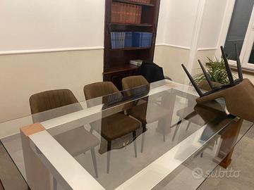 Tavolo riunione cristallo design