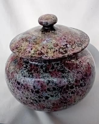 Portacaramelle ceramica Deruta  maculato 