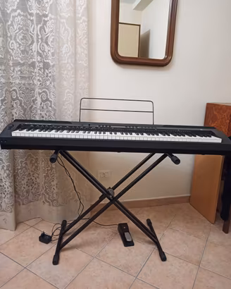Pianoforte 88 tasti pesati con supporto 