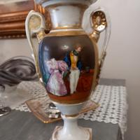 antico Vaso porcellana Impero Vienna 1800 alto 23