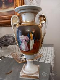 antico Vaso porcellana Impero Vienna 1800 alto 23
