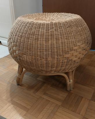pouf in vimini anni 70