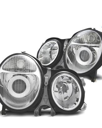 FARI MERCEDES CLASSE E W210 99-02 FONDO CROMATO