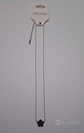 Collana donna acciaio inox con quadrifoglio