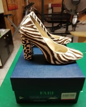 Décolleté cavallino zebrato