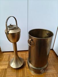 Arredo  in ottone – Portaombrelli e posacenere