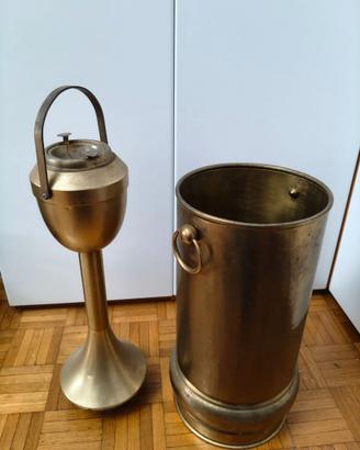 Arredo  in ottone – Portaombrelli e posacenere
