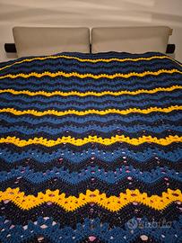 Coperta matrimoniale ad uncinetto 