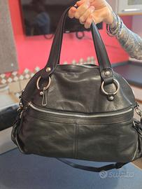 Borsa in pelle nera