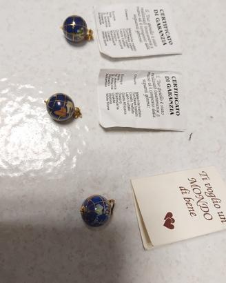 mappamondi solitario ciondolo oro 750 madreperla 