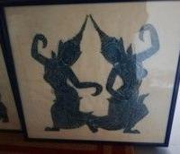 4 stampe inchiostro blu su pelle