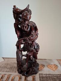 Statua in legno tradizionale giapponese