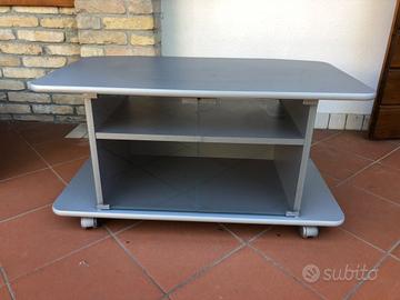 Mobile per tv, con ruote, con ante in vetro