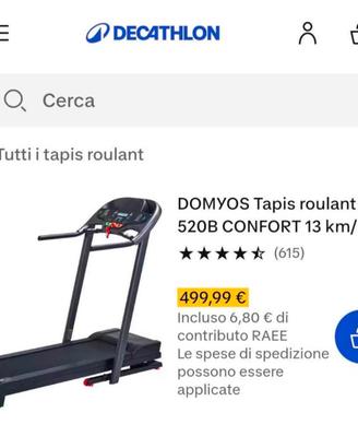 Tapis roulant DOMYOS T520B