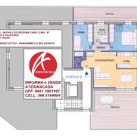 Lavis zona centrale e servita panoramico attico