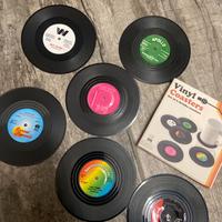 6 Sottobicchieri a forma di vinili