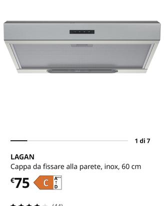 cappa acciaio inox pari al nuovo