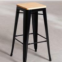 4 sgabelli ferro neri e legno