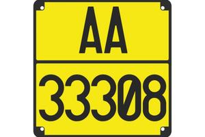 targa moto enduro competizione fmi in gomma