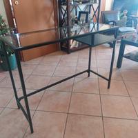 Consolle in vetro e ferro