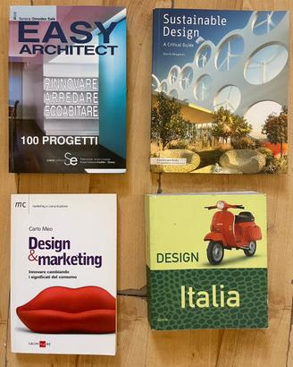 Set 4 libri design e architettura