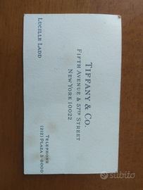 Tiffany & co raro biglietto da visita antico colle