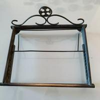 Leggio in ottone da tavolo, portalibri con decoro