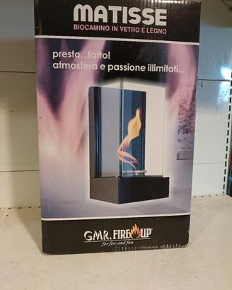 biocamino vetro e legno 