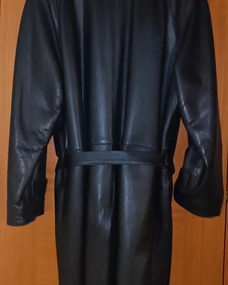 Trench uomo "Jack Daniel's, vera pelle 100%